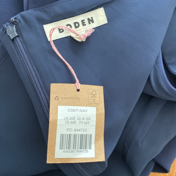 NWT Boden Navy Sweetheart Wideleg Sleeveless Jumpsuit with Pockets Size 16-18R - Picture 16 of 16